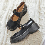 Xajzpa - New literary Retro Women's Shoes Thick Bottom Mori Girl Japanese Mary Jane Single Shoes College Style