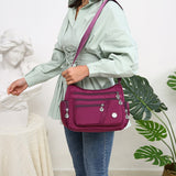 Xajzpa - Fashion Women Shoulder Messenger Bag Nylon Oxford Lightweight Waterproof Zipper Package Large Capacity Travel Crossbody Bag
