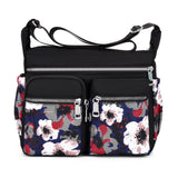 Xajzpa - Women&#39;s Crossbody Bag Waterproof Nylon Flower Shoulder Messenger Bags Casual Top-handle Ladies Handbag Travel Tote