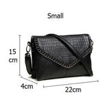 Xajzpa - Casual Crossbody Bag Female Messenger Bags black PU Leather Women's Shoulder Bags Chain women Envelope clutch purses