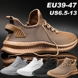 Xajzpa - Fashion Sneakers Lightweight Men Casual Shoes Breathable Male Footwear Lace Up Walking Shoe Sport Running Sneaker Plus Size