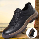Xajzpa - Winter Shoes for Men Leather Warm Thick Sole Shoes Safety Wear-Resistant Outdoor Sports Mens Casual Shoes Zapatillas Hombre