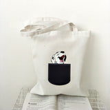 Xajzpa - Large Canvas Tote Bag for Women Cotton Cloth Shoulder Shopper Bag Cute Cartoon Cat Eco Reusable Shopping Bag Female Handbag
