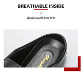 Xajzpa - Luxury Men's Slippers PU Leather Loafers Men Moccasins Casual Non-slip Man Shoes Summer Fashion Half Shoes For Men