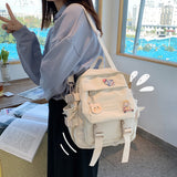 Xajzpa - Small Backpack Women Girls School Bag Waterproof Nylon Fashion Japanese Casual Young Girl's Bag Female Mini Travel Backpacks