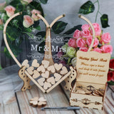 Xajzpa - Heart shape Transparent Wedding guest book Decoration Rustic Sweet Heart Drop box Wedding drop box 3D Guestbook wooden box
