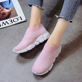 Xajzpa - Summer women&#39;s sneakers Vulcanized Shoes Sock Sneakers Women Slip On Flat Shoes Women Plus Size Loafers ladies shoes