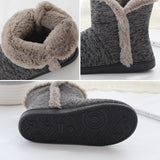 Xajzpa - Men Casual Winter Home Slippers Mens Warm Cotton Faux Fur Indoor Flat Shoes Male Comfortable Furry Flats For Bedroom Couples