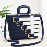 Xajzpa - Luxury Handbags Women Bags Designer Large Solid Belt Buckle Crossbody Shoulder Bags Women Messenger Bags Ladies Handbag