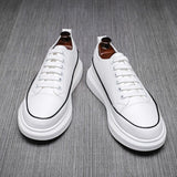 Xajzpa - Genuine Leather Men Casual Shoes Handmade Luxury Brand Mens Sneakers Moccasins Slip-on British Male Boat Shoes Increased Shoes