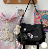Xajzpa - Women Large Capacity Single Shoulder Bag Messenger Bag Tooling Postman's Bag Girl Student's Bag Nylon Bag Female Bag