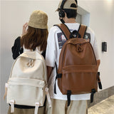 Xajzpa - Large Backpack Women Leather Rucksack Women&#39;s Knapsack Travel Backpacks Shoulder School Bags for Teenage Girls Mochila Back Pack