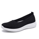 Xajzpa - Hot Sale Women's Flat Shoes Summer Mesh Breathable Casual Flats Sneakers Ladies Knitting Shallow Comfort Walking Shoes