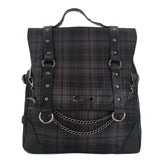 Xajzpa - Plaid Gothic Punk Rock  Backpack Women Techwear Goth Gothic Sac A Dos Mochilas School Bags For Teenage Girls Bagpack