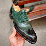 Xajzpa - New Men pu Leather Shoes Lace Up Casual Shoes Dress Shoes Brogue Shoes Spring Ankle Boots Vintage Classic Male Casual HC320
