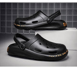 Xajzpa - Sandals Garden Clogs Men Summer New Hollow Men Shoes Fashion Casual Couple Hole Slippers Rubber Non-slip Slippers Fashion