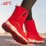 Xajzpa - Women Boots Non-slip Waterproof Winter Ankle Snow Boots Platform Winter Women Shoes with Thick Fur Botas Mujer Thigh High Boots