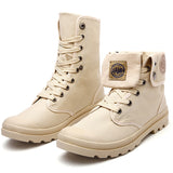 Xajzpa - Men Military Boots Outdoor Fashion Canvas High Top Shoes Men Casual Shoes Ankle Boots Black Chelsea Boots Zapatos De Hombre