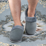Xajzpa - Winter Slippers for Men Plus Size 47 Suede Gingham Fluffy House Slippers Memory Foam Male Home Slippers Soft Antiskid Hot Sale