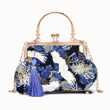 Xajzpa - Fashion Vintage Fringe Bag Small Shell Bags Chain Women Shoulder Crossbody Bag Crane Flying Women's Handbags Purses