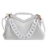 Xajzpa - Top Brand Triangle Tote Bag Designer Pleated Shoulder Bag for Women Clutch Purses Crossbody Bag High Quality Satchels Hobo Bags