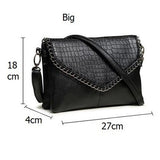 Xajzpa - Casual Crossbody Bag Female Messenger Bags black PU Leather Women's Shoulder Bags Chain women Envelope clutch purses