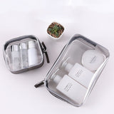 Xajzpa - PVC waterproof transparent cosmetic bag wash bath storage bag travel multi-function storage bag cosmetic handbag tool box