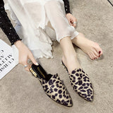 Xajzpa - Women Mules Slippers Fashion Baowen Low-heel Sandals Flip Flops Women Zapatos De Mujer