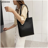 Xajzpa - Women&#39;s Bag New Vertical Korean Fashion Solid Color Casual Shoulder Bag Large Capacity Portable Tote Bag