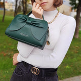 Xajzpa - Elegant Women Leather Handbags Female Shoulder Crossbody Bags for Women Handbags High Quality Ladies Messenger Hand Bags Bow NEW