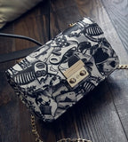 Xajzpa - New Women Bags Summer Graffiti Ladies Designer Handbags High Quality Chain Mini Bag Women Messenger Bags For Women Clutch