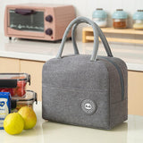 Xajzpa - Portable Lunch Bag New Thermal Insulated Lunch Box Tote Cooler Handbag Bento Pouch Dinner Container School Food Storage Bags