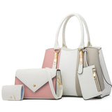 Xajzpa - New Multi-piece Female Bag Fashion Hit Color One-shoulder Handbag Messenger Bags Clutch Large Capacity Crossbody Bags