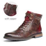 Xajzpa - Size 39~48 Boots Men Brand Fashion Comfortable Winter Boots Leather #AL603C4