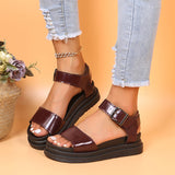 Xajzpa - Buckle Detail Flatform Ankle Strap Sandals