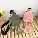 Xajzpa - New Personality Girl Small Bag Tide Cartoon Cute Frog Casual Messenger Bag Chest Unisex Shoulder Crossbody Women Bag Wholesale