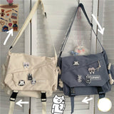 Xajzpa - Women Large Capacity Single Shoulder Bag Messenger Bag Tooling Postman's Bag Girl Student's Bag Nylon Bag Female Bag