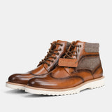 Xajzpa - Brogue Men Boots Brand Comfortable Fashion Boots Leather Men #AL611C3