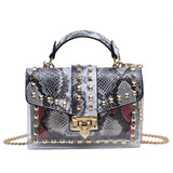 Xajzpa - Brand Women Studded Graffiti Crossbody Bags Fashion Shoulder Bag For Ladies Female Luxury Designer Handbags High Quality