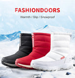 Xajzpa - Women Boots Non-slip Waterproof Winter Ankle Snow Boots Platform Winter Women Shoes with Thick Fur Botas Mujer Thigh High Boots