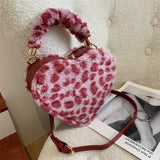 Xajzpa - Brand Heart Tote Bag For Women Stone Pattern PU Leather Crossbody Bags Female Small Shoulder Bags Cute Purse Handbags