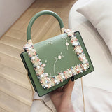 Xajzpa - Vintage Flower Lace Handbags Women's Crossbody Bags Fashion Gold Chain Ladies Messenger Bag Evening Clutch Female Purses