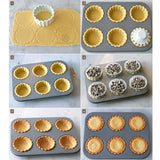 Xajzpa - Carbon Steel Flower Lace Bakeware Mold Fruit Egg Tart Glutinous Rice Boat Pie Cake Dessert Mini Cupcake Biscuit Mould