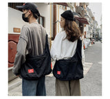 Xajzpa - New Chest Bag Men Functional Vest Korea Harajuku Street Style Large Capacity Crossbody Bag for Women Black Cotten Messenger Bag