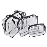 Xajzpa - 3PCS PVC Travel Transparent Cases Clothes Toiletries Storage Bag Box Luggage Towel Suitcase Pouch Zip Bra Cosmetics  Organizer