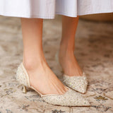 Xajzpa - Women's Wedding Bridal Shoes New Crystal Elegant Pointed Toe Medium Heel Sexy Women\'s Party Shoes Pumps Women Shoes