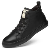 Xajzpa - Men Genuine Leather Shoes Simple Flats