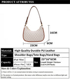 Xajzpa - Hifashion Vintage Print Half Moon Small Shoulder Bags For Women Trend Luxury Designer Evening Female Purse Ladies Handbags