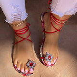 Xajzpa - Women's Upustyles Womens Colorful Snakeskin Print Flat Strap Sandals
