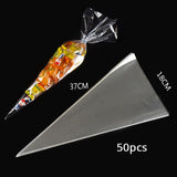 Xajzpa - Wedding Welcome Bags 50pcs Candy Bag Wedding Birthday Party Favors Candy Cellophane Cone Storage Bags Girl 1st Birthday Decorations Organza Pouches